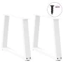 Patas para mesa de comedor forma V 2 uds blanco 70x(42-43,3) cm de , Patas para mesas - Ref: Foro24-4012557, Precio: 74,43 €,...