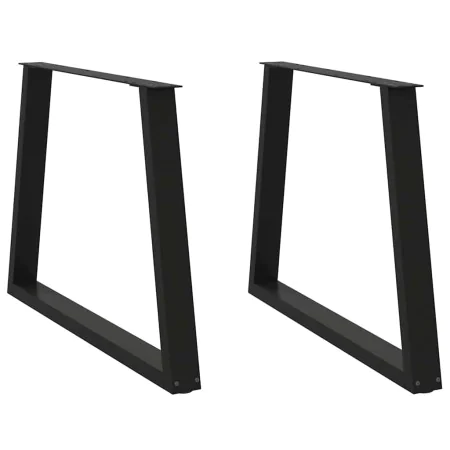 Patas para mesa de comedor en forma de V 2 uds acero negro by , Table legs - Ref: Foro24-4012576, Price: 100,99 €, Discount: %