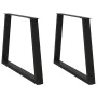 Patas para mesa de comedor en forma de V 2 uds acero negro by , Table legs - Ref: Foro24-4012576, Price: 100,99 €, Discount: %