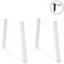 Patas mesa comedor forma V 2uds acero blanco 100x(72-73,3)cm de , Patas para mesas - Ref: Foro24-4012581, Precio: 109,89 €, D...