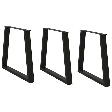 Patas para mesa de comedor en forma de V 3 uds acero negro by , Table legs - Ref: Foro24-4012588, Price: 136,52 €, Discount: %