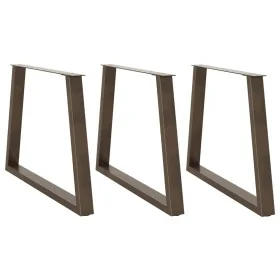 Patas para mesa de comedor en forma de V 3 uds acero natural by , Table legs - Ref: Foro24-4012595, Price: 154,41 €, Discount: %