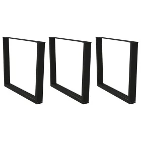 Patas mesa comedor forma V 3uds acero negro 100x(72-73,3) cm de , Patas para mesas - Ref: Foro24-4012672, Precio: 159,85 €, D...