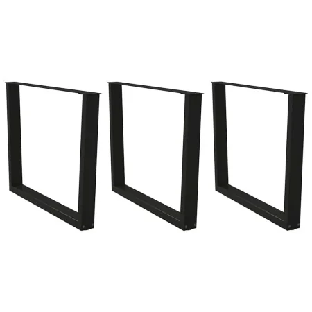 Patas mesa comedor forma V 3uds acero negro 100x(72-73,3) cm de , Patas para mesas - Ref: Foro24-4012672, Precio: 159,85 €, D...
