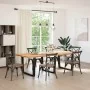Patas mesa comedor forma V 3uds acero negro 100x(72-73,3) cm de , Patas para mesas - Ref: Foro24-4012672, Precio: 159,85 €, D...