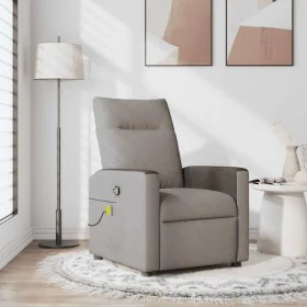 Sillón de masaje reclinable de tela gris taupé de , Sillones - Ref: Foro24-4104837, Precio: 215,69 €, Descuento: %