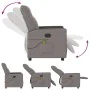 Sillón de masaje reclinable de tela gris taupé de , Sillones - Ref: Foro24-4104837, Precio: 215,69 €, Descuento: %
