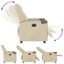 Sillón reclinable de tela crema de , Sillones - Ref: Foro24-4104842, Precio: 186,50 €, Descuento: %