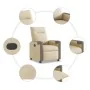 Sillón reclinable de tela crema de , Sillones - Ref: Foro24-4104842, Precio: 186,50 €, Descuento: %