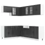 Mueble de cocina Lucca negra 11 piezas madera contrachapada de , Armarios de cocina - Ref: Foro24-3314892, Precio: 699,20 €, ...