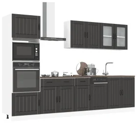 Mueble de cocina Kalmar negra 7 piezas madera contrachapada de , Armarios de cocina - Ref: Foro24-3314742, Precio: 603,22 €, ...