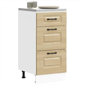 Mueble bajo de cocina Kalmar madera ingeniería de roble sonoma de , Armarios de cocina - Ref: Foro24-854243, Precio: 94,49 €,...