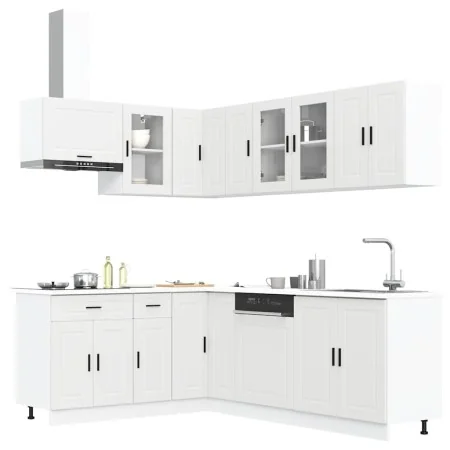 Mueble de cocina Porto blanco 11 piezas madera contrachapada de , Armarios de cocina - Ref: Foro24-3314901, Precio: 723,06 €,...