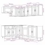 Mueble de cocina Porto blanco 11 piezas madera contrachapada de , Armarios de cocina - Ref: Foro24-3314901, Precio: 723,06 €,...