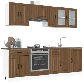 Mueble cocina Kalmar roble marrón 8 pzas madera contrachapada de , Armarios de cocina - Ref: Foro24-3314838, Precio: 542,99 €...