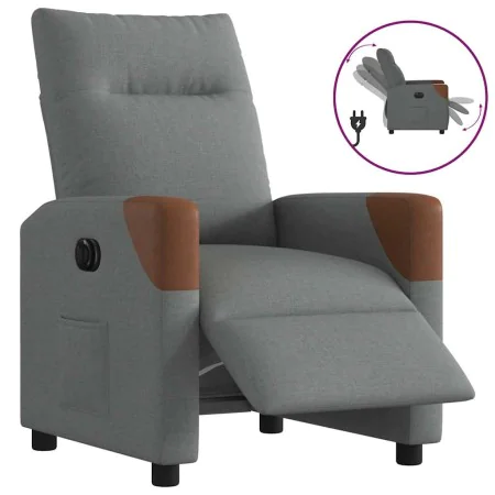 Sillón reclinable eléctrico de tela gris oscuro de , Sillones - Ref: Foro24-3323991, Precio: 251,64 €, Descuento: %