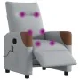 Sillón reclinable de masaje eléctrico tela gris claro by , Armchairs - Ref: Foro24-3323998, Price: 256,57 €, Discount: %