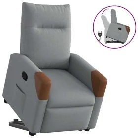 Sillón reclinable elevable de tela gris claro de , Sillones - Ref: Foro24-3324006, Precio: 272,59 €, Descuento: %