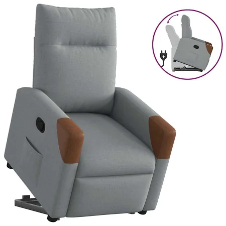Sillón reclinable elevable de tela gris claro de , Sillones - Ref: Foro24-3324006, Precio: 272,59 €, Descuento: %