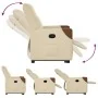 Sillón reclinable elevable de tela color crema de , Sillones - Ref: Foro24-3324010, Precio: 272,86 €, Descuento: %