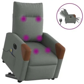 Sillón de masaje eléctrico reclinable elevable tela gris oscuro by , Armchairs - Ref: Foro24-3324031, Price: 341,83 €, Discou...