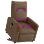 Sillón de masaje eléctrico reclinable elevable tela marrón de , Sillones - Ref: Foro24-3324033, Precio: 353,22 €, Descuento: %