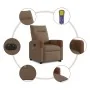 Sillón de masaje eléctrico reclinable elevable tela marrón de , Sillones - Ref: Foro24-3324033, Precio: 353,22 €, Descuento: %