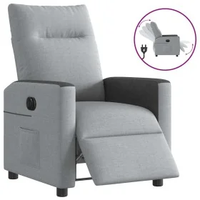 Sillón reclinable eléctrico tela gris claro de , Sillones - Ref: Foro24-3324038, Precio: 240,37 €, Descuento: %