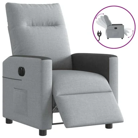 Sillón reclinable eléctrico tela gris claro de , Sillones - Ref: Foro24-3324038, Precio: 240,37 €, Descuento: %