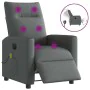 Sillón reclinable de masaje eléctrico tela gris oscuro de , Sillones - Ref: Foro24-3324046, Precio: 257,74 €, Descuento: %