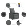 Sillón reclinable de masaje eléctrico tela gris oscuro de , Sillones - Ref: Foro24-3324046, Precio: 257,74 €, Descuento: %