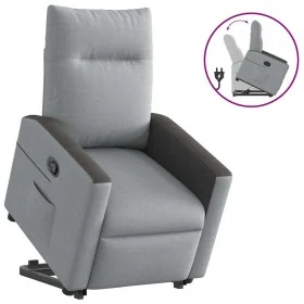 Sillón reclinable elevable de tela gris claro by , Armchairs - Ref: Foro24-3324052, Price: 273,05 €, Discount: %