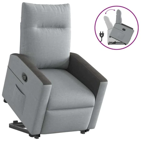 Sillón reclinable elevable de tela gris claro by , Armchairs - Ref: Foro24-3324052, Price: 273,05 €, Discount: %