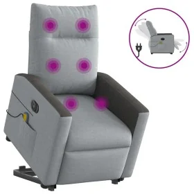 Sillón de masaje eléctrico reclinable elevable tela gris claro by , Armchairs - Ref: Foro24-3324073, Price: 340,68 €, Discoun...
