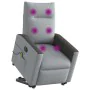 Sillón de masaje eléctrico reclinable elevable tela gris claro de , Sillones - Ref: Foro24-3324073, Precio: 340,68 €, Descuen...