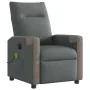 Sillón reclinable de masaje eléctrico tela gris oscuro de , Sillones - Ref: Foro24-3324086, Precio: 254,72 €, Descuento: %