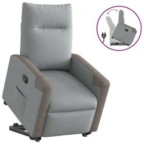 Sillón reclinable elevable de tela gris claro de , Sillones - Ref: Foro24-3324090, Precio: 275,49 €, Descuento: %