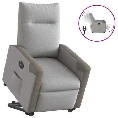 Sillón eléctrico reclinable elevable de tela gris nube de , Sillones - Ref: Foro24-3324099, Precio: 319,78 €, Descuento: %