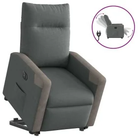 Sillón eléctrico reclinable elevable de tela gris oscuro by , Armchairs - Ref: Foro24-3324101, Price: 327,29 €, Discount: %