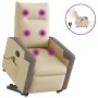 Sillón de masaje eléctrico reclinable elevable tela crema de , Sillones - Ref: Foro24-3324108, Precio: 337,89 €, Descuento: %