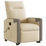 Sillón de masaje eléctrico reclinable elevable tela crema de , Sillones - Ref: Foro24-3324108, Precio: 337,89 €, Descuento: %