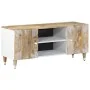 Mueble de TV madera maciza de mango 105x33,5x46 cm de , Almacenamiento para CD y DVD - Ref: Foro24-4018664, Precio: 79,28 €, ...