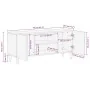 Mueble de TV madera maciza de mango 105x33,5x46 cm de , Almacenamiento para CD y DVD - Ref: Foro24-4018664, Precio: 79,28 €, ...