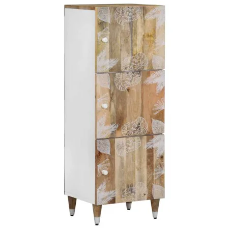 Aparador alto madera maciza de mango 40x33,5x110 cm de , Almacenamiento para CD y DVD - Ref: Foro24-4018693, Precio: 116,37 €...
