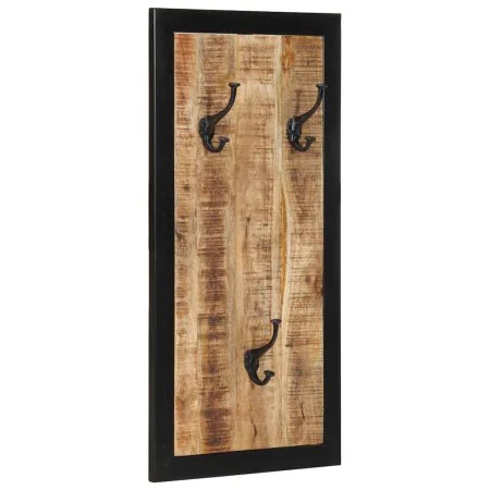 Perchero madera maciza de mango rugosa 40x2x80 cm de , Percheros para sombreros y abrigos - Ref: Foro24-4015939, Precio: 57,1...