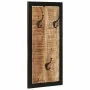 Perchero madera maciza de mango rugosa 40x2x80 cm de , Percheros para sombreros y abrigos - Ref: Foro24-4015939, Precio: 57,1...