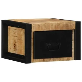 Mesitas de noche 2 piezas 40x35x25cm madera maciza rugosa mango von , Nachttische - Ref: Foro24-4015947, Preis: 126,70 €, Rab...