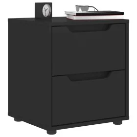 Mesilla de noche VISNES negra 45x40x50 cm madera de ingeniería by , Nightstands - Ref: Foro24-4108281, Price: 74,58 €, Discou...