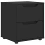 Mesilla de noche VISNES negra 45x40x50 cm madera de ingeniería de , Mesitas de noche - Ref: Foro24-4108281, Precio: 74,58 €, ...