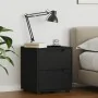Mesilla de noche VISNES negra 45x40x50 cm madera de ingeniería de , Mesitas de noche - Ref: Foro24-4108281, Precio: 74,58 €, ...